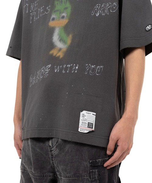 Maison MIHARA YASUHIRO（メゾンミハラヤスヒロ）の「LEON Print Distressed T-shirt（Tシャツ/カットソー・メンズ・ブラック/ホワイト・48/44/46）」の17枚目の写真