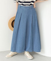 PAR ICI（パーリッシィ）の「ライトオンスデニム タックプリーツスカート（デニムスカート）」