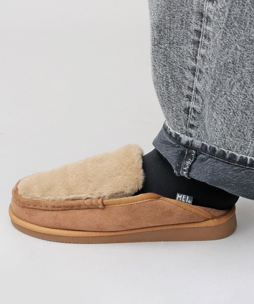 MEI（メイ）の「甲ファー 内ボア フェイクムートン 2WAY スリッポン（バブーシュ）（スリッポン・メンズ・ブラック/キャメル・S/M/L）」の12枚目の写真