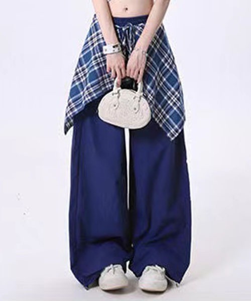 gossip！ロサンゼルス（ゴシップロサンゼルス）の「2WAYラップスカートレイヤードタイトブーツカットパンツ [取り外し可能]（カーゴパンツ・レディース・ピンク/ネイビー/ブラック・L/M）」の19枚目の写真