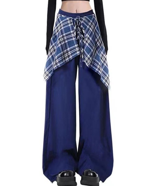 gossip！ロサンゼルス（ゴシップロサンゼルス）の「2WAYラップスカートレイヤードタイトブーツカットパンツ [取り外し可能]（カーゴパンツ・レディース・ピンク/ネイビー/ブラック・L/M）」の18枚目の写真