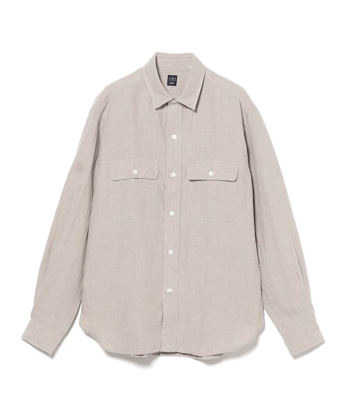 BEAMS F(ビームスエフ)の「リネン ダブルポケット ワークシャツ(シャツ/ブラウス・メンズ・ナチュラル/ブラウン・S/XL/M/L)」の10枚目の写真