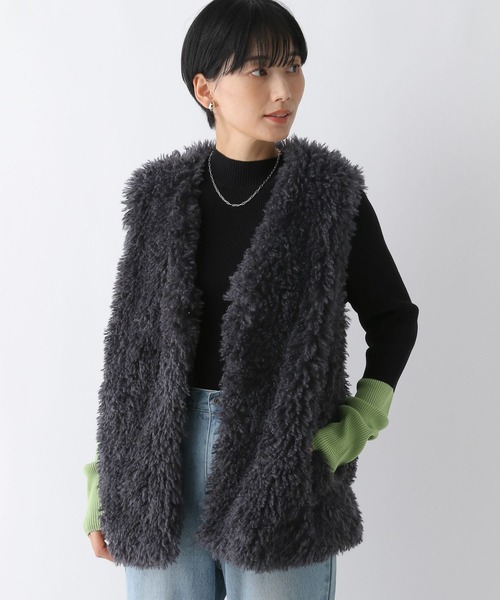 LEPSIM（レプシィム）の「カーリーファーベスト 242716（ベスト）」 - WEAR