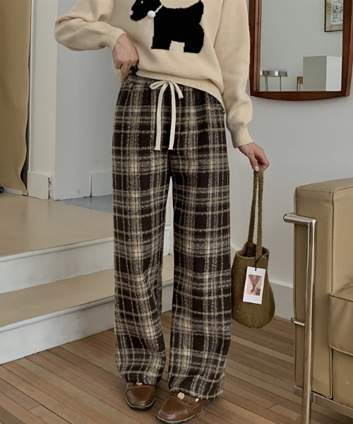 Diosfront（ディオスフロント）の「チェック柄セミワンパンツ（その他パンツ・レディース・レッド系その他/ブルー系その他/ブラウン系その他・FREE）」の13枚目の写真