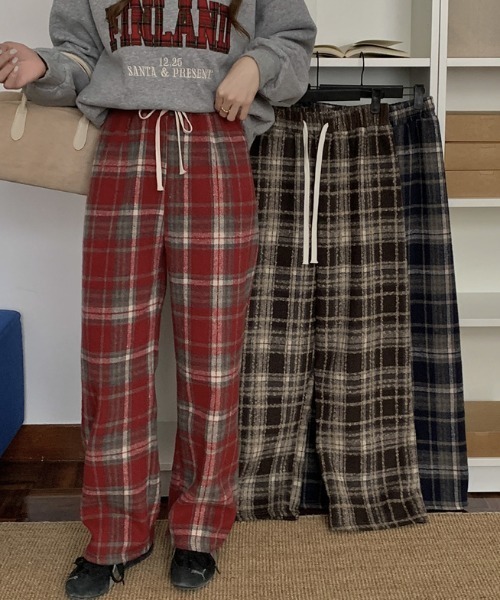 Diosfront（ディオスフロント）の「チェック柄セミワンパンツ（その他パンツ・レディース・レッド系その他/ブルー系その他/ブラウン系その他・FREE）」の15枚目の写真