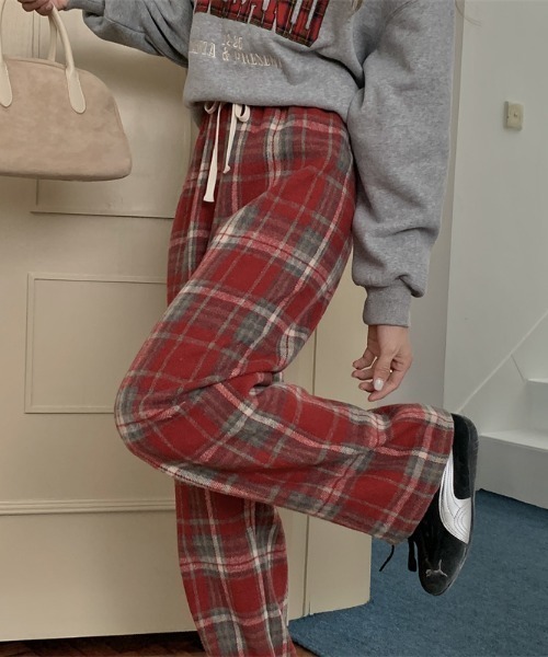 Diosfront（ディオスフロント）の「チェック柄セミワンパンツ（その他パンツ・レディース・レッド系その他/ブルー系その他/ブラウン系その他・FREE）」の16枚目の写真