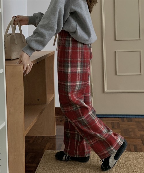 Diosfront（ディオスフロント）の「チェック柄セミワンパンツ（その他パンツ・レディース・レッド系その他/ブルー系その他/ブラウン系その他・FREE）」の17枚目の写真