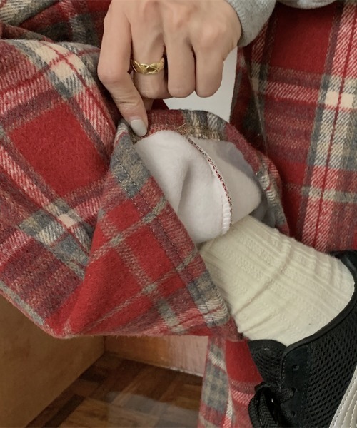 Diosfront（ディオスフロント）の「チェック柄セミワンパンツ（その他パンツ・レディース・レッド系その他/ブルー系その他/ブラウン系その他・FREE）」の9枚目の写真