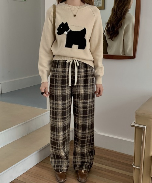 Diosfront（ディオスフロント）の「チェック柄セミワンパンツ（その他パンツ・レディース・レッド系その他/ブルー系その他/ブラウン系その他・FREE）」の10枚目の写真