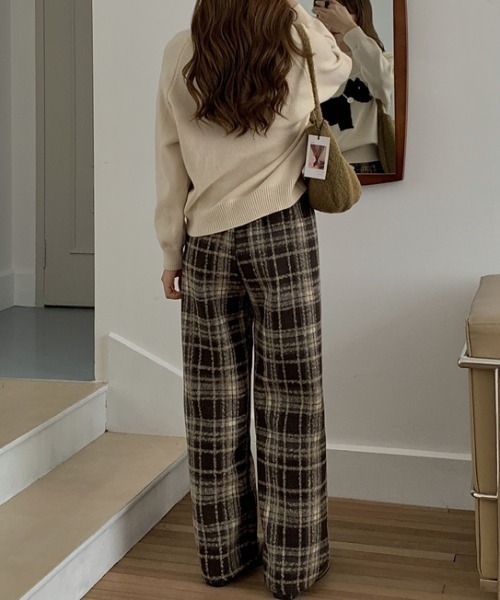 Diosfront（ディオスフロント）の「チェック柄セミワンパンツ（その他パンツ・レディース・レッド系その他/ブルー系その他/ブラウン系その他・FREE）」の11枚目の写真