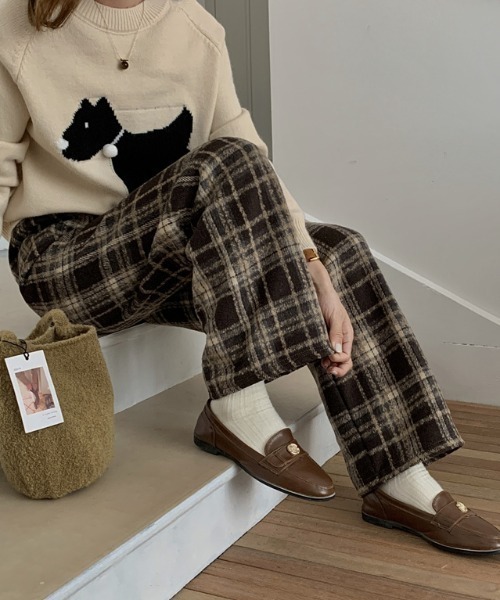 Diosfront（ディオスフロント）の「チェック柄セミワンパンツ（その他パンツ・レディース・レッド系その他/ブルー系その他/ブラウン系その他・FREE）」の14枚目の写真