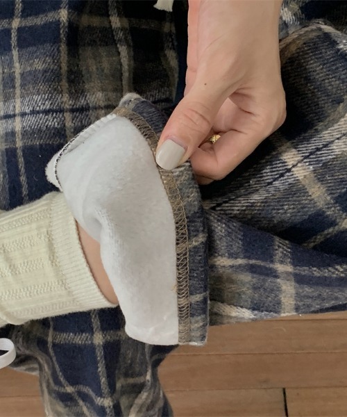 Diosfront（ディオスフロント）の「チェック柄セミワンパンツ（その他パンツ・レディース・レッド系その他/ブルー系その他/ブラウン系その他・FREE）」の7枚目の写真