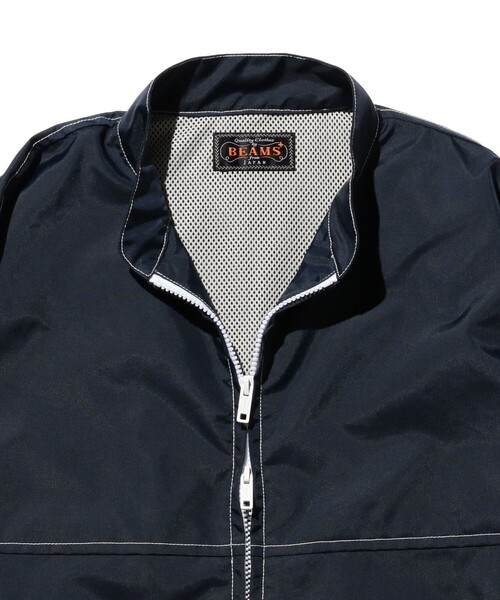 BEAMS PLUS（ビームスプラス）の「Boat Jacket Stripe Nylon Oxford（ブルゾン・メンズ・ホワイト/オレンジ/ネイビー・SMALL/MEDIUM/LARGE/X-LARGE）」の6枚目の写真