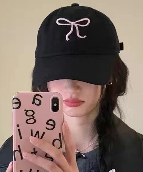 セール】/Lilamusant(リラミュゾン)》フロントリボン刺繍キャップ