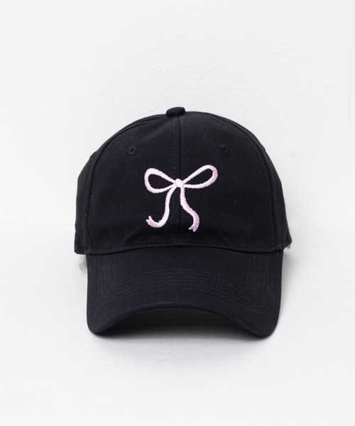 セール】/Lilamusant(リラミュゾン)》フロントリボン刺繍キャップ