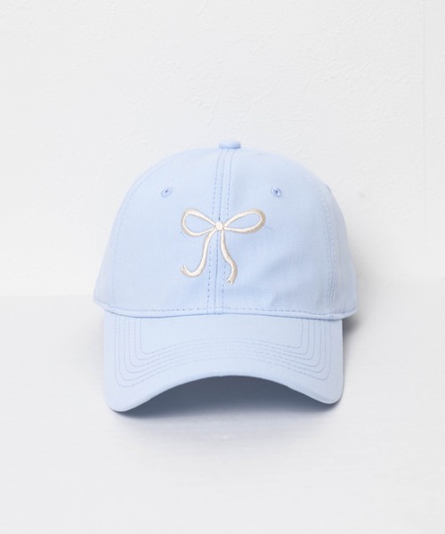 セール】/Lilamusant(リラミュゾン)》フロントリボン刺繍キャップ