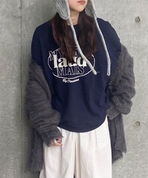 ISOOK | フロントロゴプリントスウェット(kiharu select)/クルーネック プルオーバー ルーズ 長袖(スウェット)