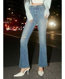 GYDA | 【せいせいコラボ】ハイウエストストーンフレアパンツ(デニムパンツ)