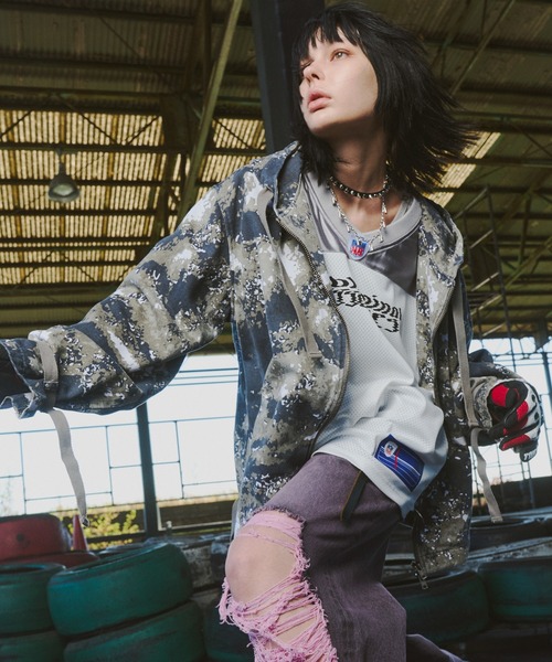 AIVER(アイバー)の「AIVER オーバーダイバギーダメージデニム(デニムパンツ・メンズ・インディゴブルー/ブラック/パープル系その他・LARGE/MEDIUM/SMALL)」の21枚目の写真