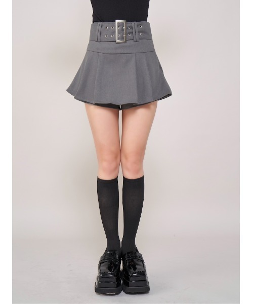 Darich（ダーリッチ）の「ハトメベルトプリーツミニスカート（スカート