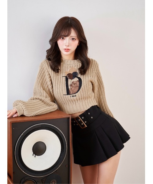 darich ダーリッチ ハトメベルトプリーツ ミニスカート ダーリッチ Darich ハトメベルトプリーツミニスカート
