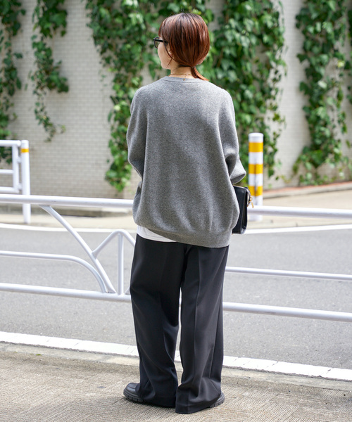Spick & Span(スピックアンドスパン)の「《WEB限定追加》ダブルジャガードロゴニットプルオーバー(ニット/セーター・レディース・グレー/ホワイト×ホワイト・FREE)」の14枚目の写真