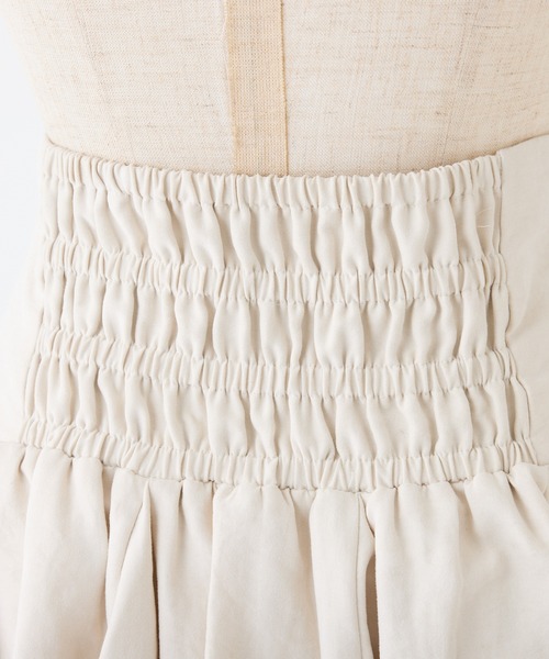 one after another NICE CLAUP（ワンアフターアナザーナイスクラップ）の「イレヘムドロストミニスカート（スカート・レディース・チャコールグレー/アイボリー/ブラック・FREE）」の13枚目の写真