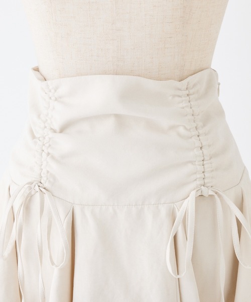 one after another NICE CLAUP（ワンアフターアナザーナイスクラップ）の「イレヘムドロストミニスカート（スカート・レディース・チャコールグレー/アイボリー/ブラック・FREE）」の9枚目の写真