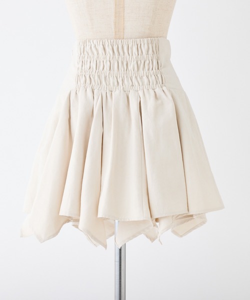 one after another NICE CLAUP（ワンアフターアナザーナイスクラップ）の「イレヘムドロストミニスカート（スカート・レディース・チャコールグレー/アイボリー/ブラック・FREE）」の8枚目の写真