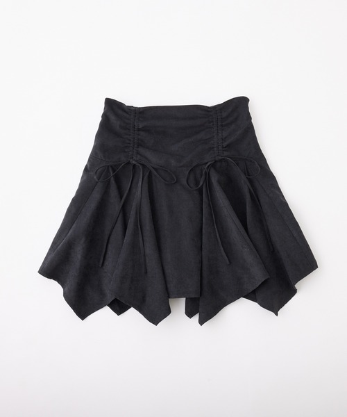 one after another NICE CLAUP（ワンアフターアナザーナイスクラップ）の「イレヘムドロストミニスカート（スカート・レディース・チャコールグレー/アイボリー/ブラック・FREE）」の21枚目の写真