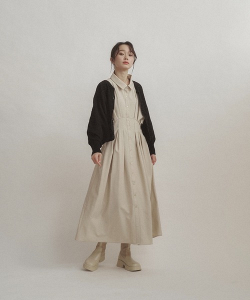 moi tytto(モイテュット)の「バックオープンカーディガン(カーディガン/ボレロ・レディース・ナチュラル/ブラック・FREE)」の8枚目の写真