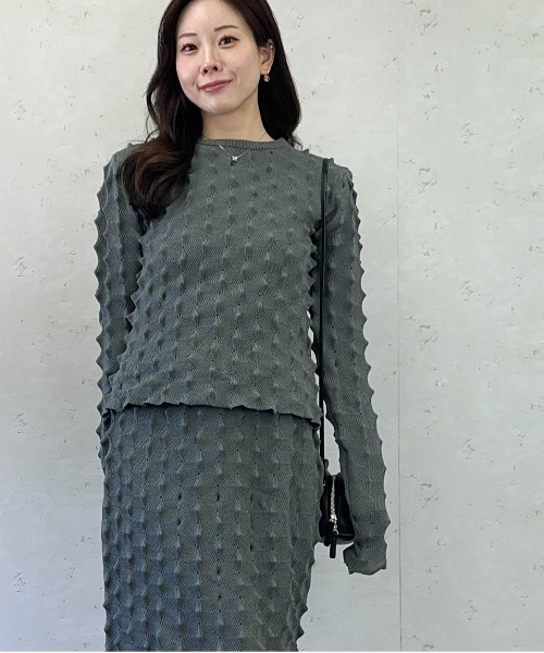 Per sist ence(パーシエンス)の「トゲトゲニットプルオーバー(ニット/セーター・レディース・ピンク/グレー/アイボリー/ブラック・FREE)」の17枚目の写真