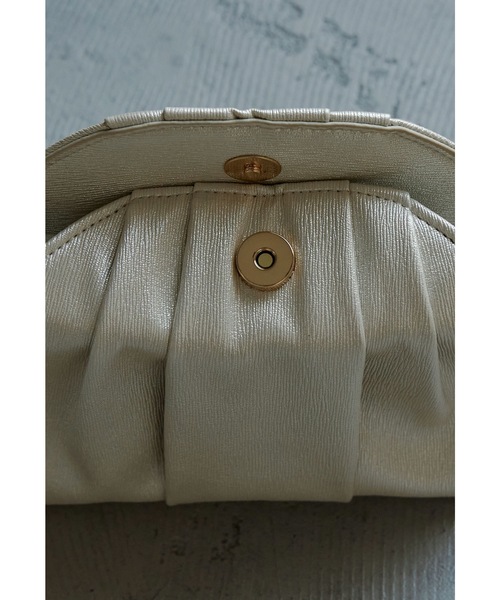 タックデザインシャイニーバッグ ショルダー ミニ 結婚式 二次会 成人