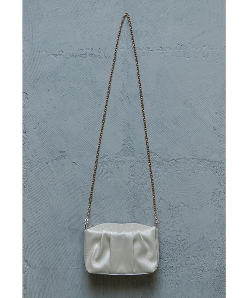 タックデザインシャイニーバッグ ショルダー ミニ 結婚式 二次会 成人