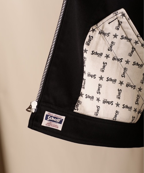 schott（ショット）の「Schott/ショット/TC WORK JACKET/ティーシー ワークジャケット（ブルゾン・メンズ・ブラック/カーキ/グレー・L/M/2XL/XL）」の9枚目の写真