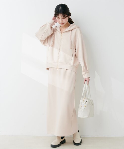 natural couture（ナチュラルクチュール）の「ふわもちタイトナロースカート（スカート・レディース・ベージュ/ピンク/グレイッシュベージュ/チャコールグレー・FREE）」の19枚目の写真