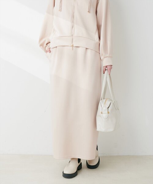 natural couture（ナチュラルクチュール）の「ふわもちタイトナロースカート（スカート・レディース・ベージュ/ピンク/グレイッシュベージュ/チャコールグレー・FREE）」の22枚目の写真