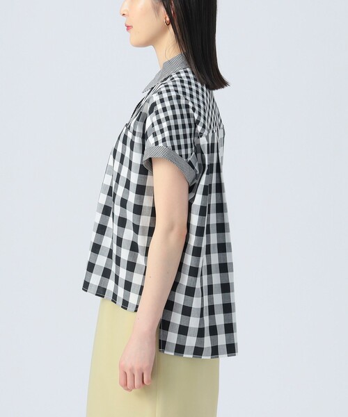 BEAMS HEART（ビームスハート）の「クレイジー ギンガム シャツ（シャツ/ブラウス・レディース・ブラック/ブルー/ベージュ・FREE）」の6枚目の写真