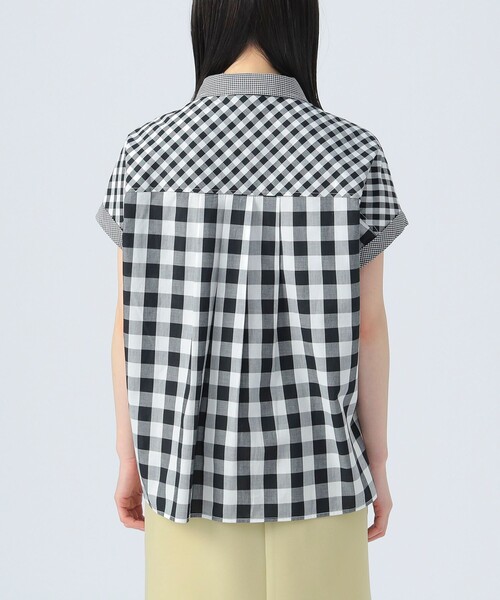BEAMS HEART（ビームスハート）の「クレイジー ギンガム シャツ（シャツ/ブラウス・レディース・ブラック/ブルー/ベージュ・FREE）」の7枚目の写真