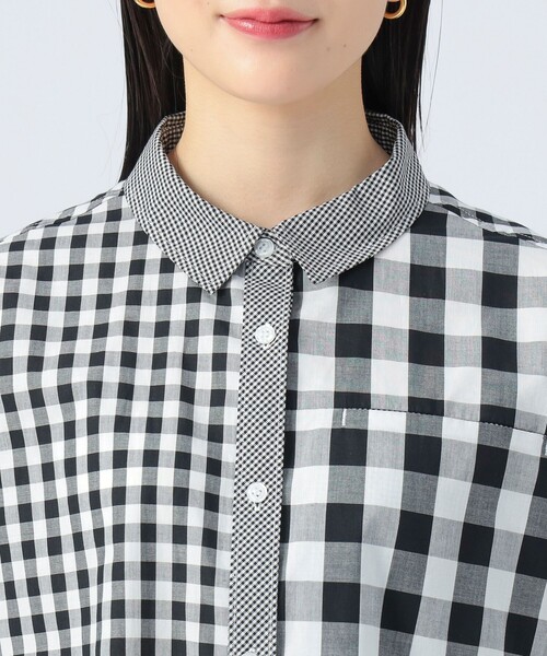 BEAMS HEART（ビームスハート）の「クレイジー ギンガム シャツ（シャツ/ブラウス・レディース・ブラック/ブルー/ベージュ・FREE）」の8枚目の写真
