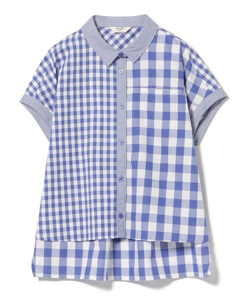 BEAMS HEART（ビームスハート）の「クレイジー ギンガム シャツ（シャツ/ブラウス・レディース・ブラック/ブルー/ベージュ・FREE）」の17枚目の写真