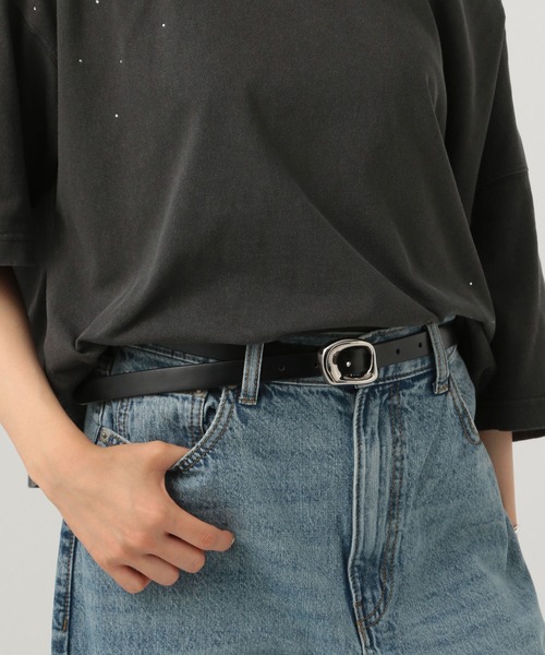 BAYFLOW（ベイフロー）の「変形バックルベルト（ベルト・レディース・ライトグレー/イエロー・FREE）」の2枚目の写真