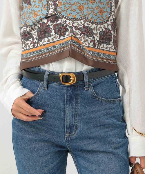 BAYFLOW（ベイフロー）の「変形バックルベルト（ベルト・レディース・ライトグレー/イエロー・FREE）」の8枚目の写真