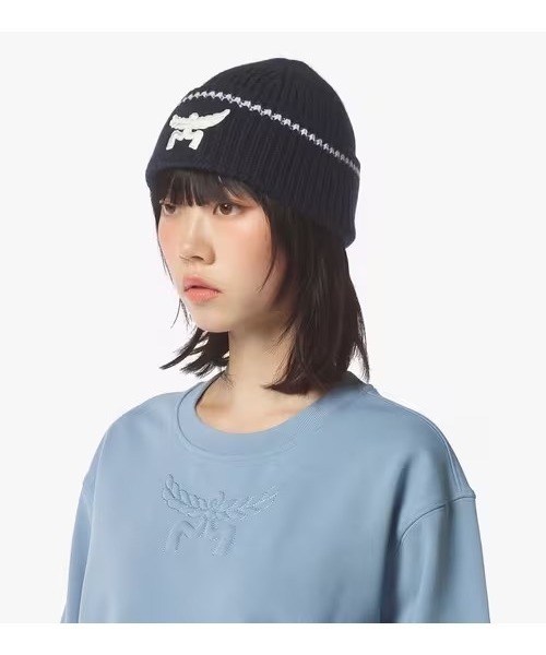 MCM（エムシーエム）の「ロゴ ビーニー - ウールとリサイクルカシミア
