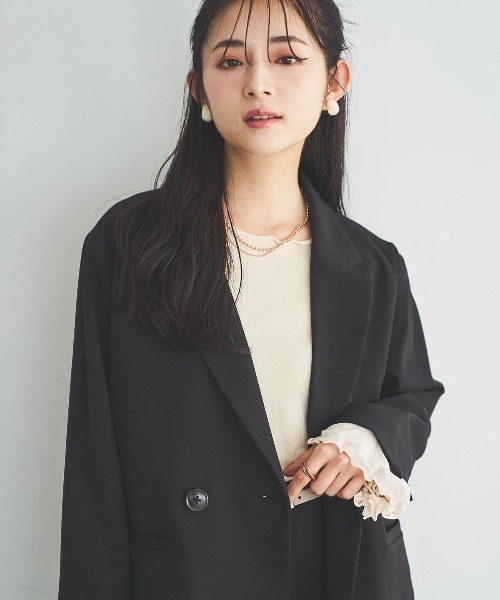 mil（ミル）の「フレアスリーブ シアーベロアトップス（Tシャツ/カットソー・レディース・アイボリー/モカ/ブラック・S/XS）」の19枚目の写真