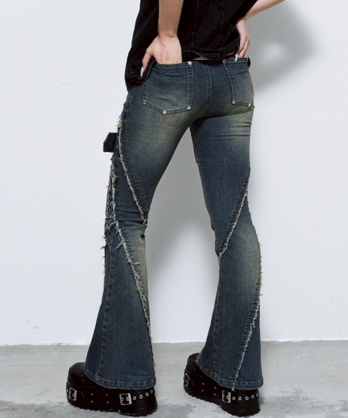 REFLEM（レフレム）の「『REFLEM/レフレム』切替フレアデニムパンツ