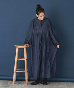 ＊ノーブル　NOBLE＊サッカーストライプワンピース　ネイビー Noble（ノーブル）の「サッカーストライプワンピース