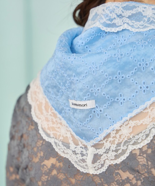 kaorinomori（カオリノモリ）の「kaorinomori レイルスカーフ / カオリノモリ（ヘアバンド・レディース・ブラック/スカイブルー/ホワイト・FREE）」の20枚目の写真