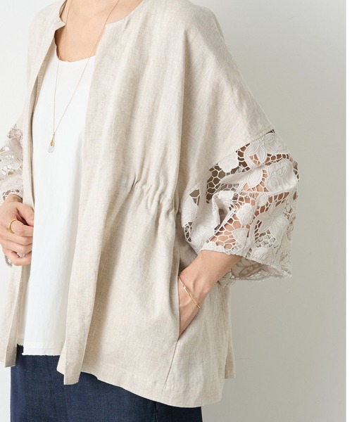 BEARDSLEY 袖レースリネン羽織 BEARDSLEY｜袖レースリネン羽織 | Rakuten Fashion(楽天