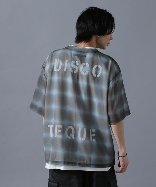 DankeSchon/ダンケシェーン/OMBRE CHECK MESH T-SHIRTS